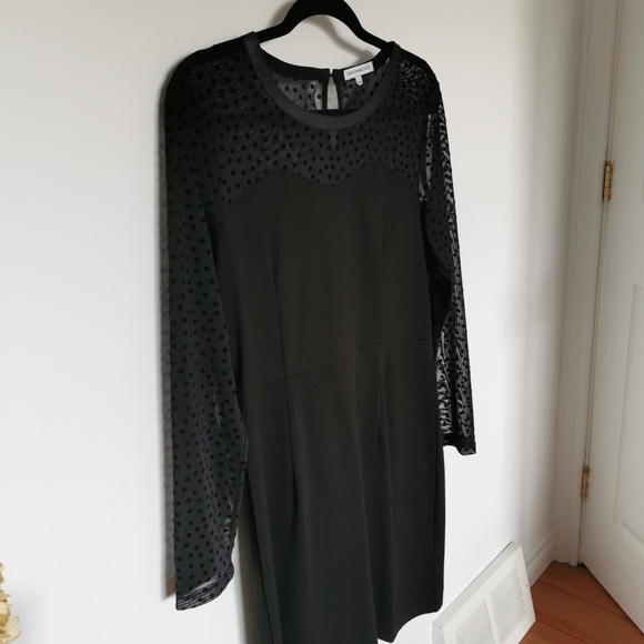 Sheer mesh with dots black dress - Picture 5 of 5